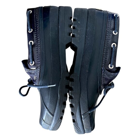 Women's Navy Blue Sperry Duckling Rubber Waterproof Shoes Rubber Slip On Sz 7.5 - Picture 9 of 13